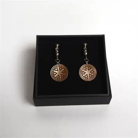 茶蝶貝「ベツレヘムパール風」イヤリング_装飾品・工芸品 ピアス・イヤリング アクセサリー _【1231826】