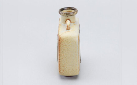 【瀬戸焼】一輪挿し グリップデザイン角型 【かしわ窯】一輪挿し 花瓶 花器 インテリア [BBAJ003]