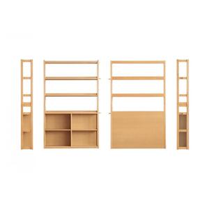 【浜本工芸】オーク無垢　No.28デスク+専用書棚［2点セット］