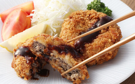 【3ヶ月定期便】 夢咲牛 メンチカツ 計約800g 約80g×10個 ｜ 遠州夢咲牛 惣菜 おかず 冷凍