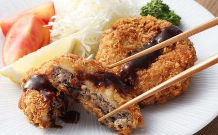 【12ヶ月定期便】 夢咲牛 メンチカツ 計約800g 約80g×10個 ｜ 遠州夢咲牛 惣菜 おかず 冷凍