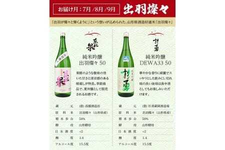 ≪4回定期便≫ 極める酒米 飲み比べ頒布会 1800ml×2本コース 年4回 計8本 山田錦 美山錦 出羽燦々 雪女神 3ヶ月ごと毎月下旬にお届け お申込み翌月下旬からお届け開始 ※着日指定不可 高橋酒造店 杉勇蕨岡酒造場 山形県 遊佐町 庄内 日本酒 お酒 清酒 [1491]