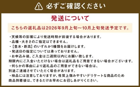 九重町産 電子技法栽培 梨 3kg 果物 大分県産 (二十世紀・豊水・あきづき・新高・新興 いずれか一種)  【2026年9月上旬～12月上旬発送予定】