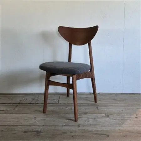 Karl Dining Chair リボン グレー ダークブラウンフレーム【SWOF】_雑貨・日用品 椅子・チェア・ソファ 家具・インテリア _【1572539】