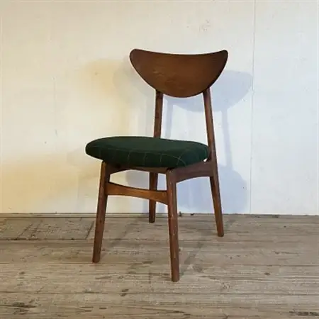 Karl Dining Chair リボン グリーン ダークブラウンフレーム【SWOF】_雑貨・日用品 椅子・チェア・ソファ 家具・インテリア _【1572540】