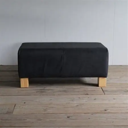 90 Bench(90ベンチ)オイルレザー 墨ブラック NAベース脚【SWOF】_雑貨・日用品 椅子・チェア・ソファ 家具・インテリア _【1573458】
