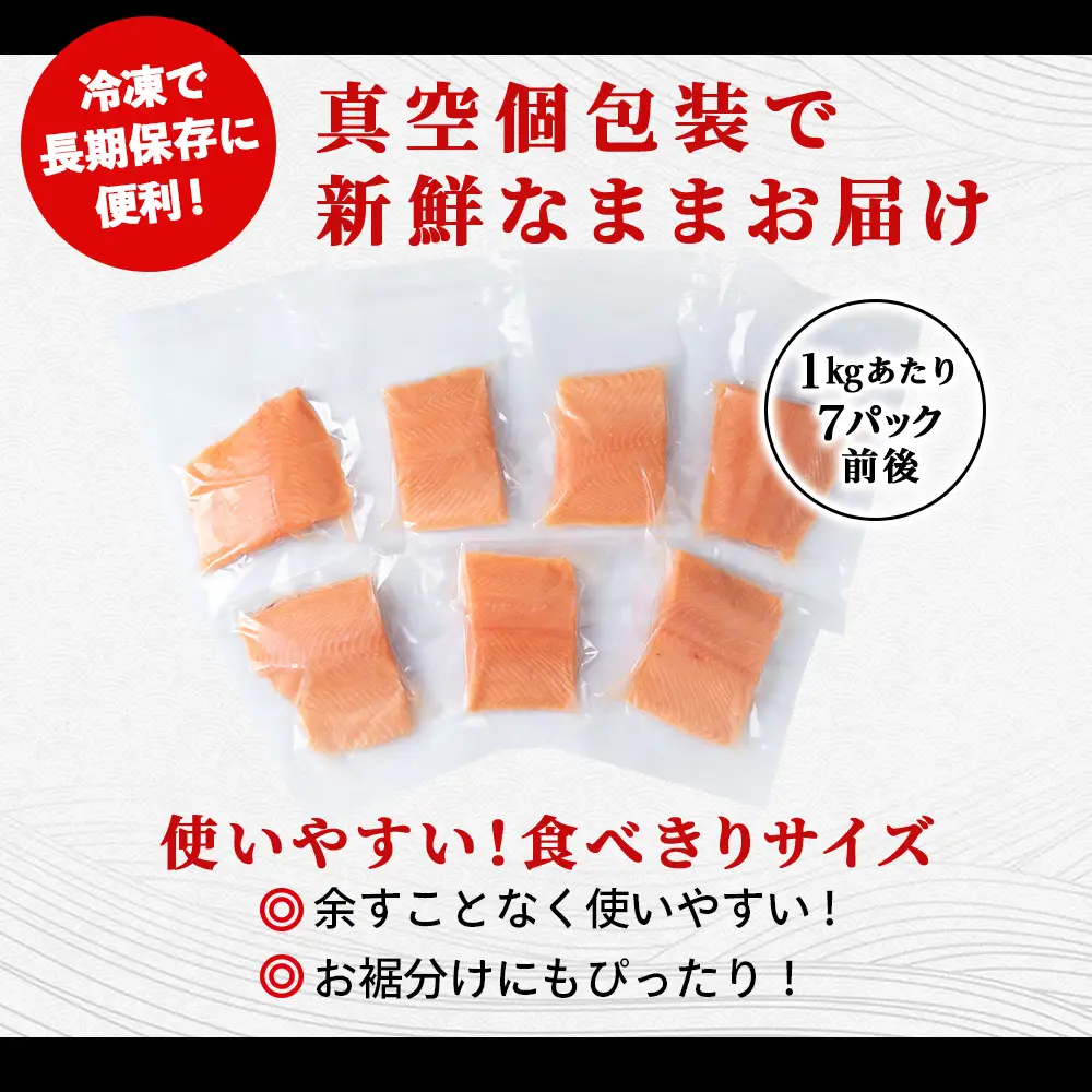 北海道産 サクラマス ロイン 3kg 生食可〈小田切水産〉 AM141