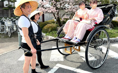 旅行 夫婦俥夫がご案内！水都・松江の旅！【人力車で巡る指定有形文化財・興雲閣コース】（30分・2名乗/1台）島根県松江市/水の都を走る人力車「まつ笑」[ALGR001] 旅行 旅行