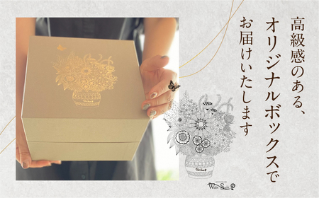 和び咲びオリジナルBOXフラワー（プリザ・ドライフラワー）　オレンジ　　花　お花　お花ボックス　お花のインテリア　 お花のアレンジ