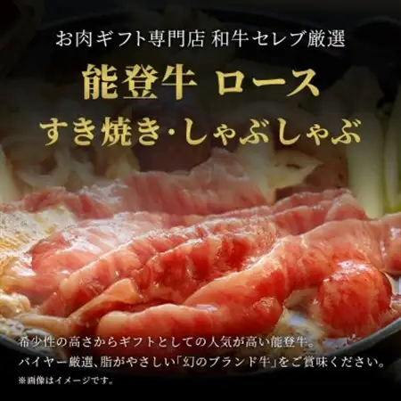 【和牛セレブ】能登牛 牛ロース すき焼き・しゃぶしゃぶ 300g_肉 すき焼き 牛肉 すきやき スキヤキ  肉 しゃぶしゃぶ 牛肉 牛しゃぶ_【配送不可地域：離島】【1556812】