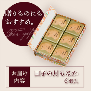 田子の月もなか 6個入 最中 求肥入り 粒餡 あんこ 和菓子 お菓子 スイーツ デザート 常温発送 静岡県 富士市 [sf084-002]