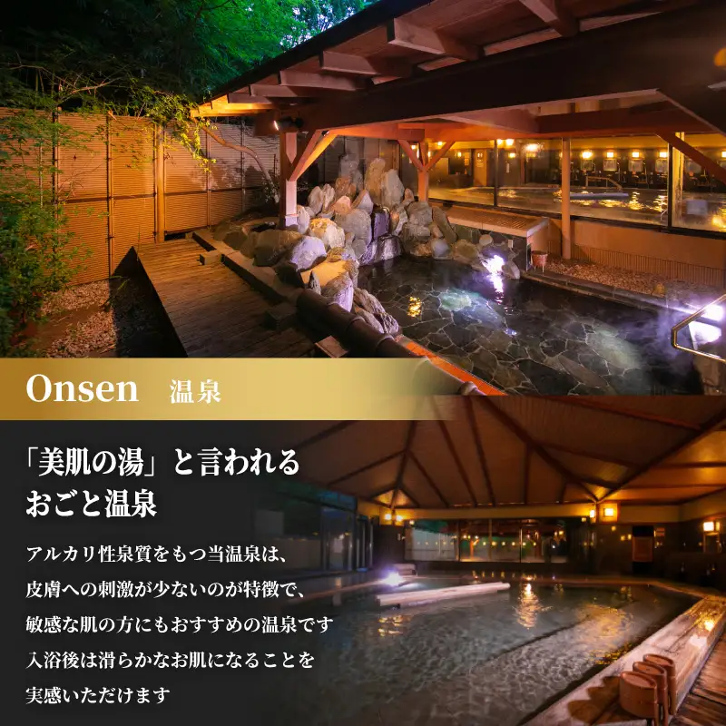 【 おごと温泉 】 びわ湖花街道 一般客室 ペア宿泊ご利用券 【部屋おまかせ】 宿泊券
