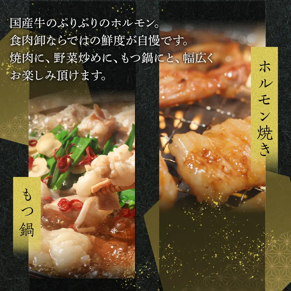 国産牛　ホルモン二種セット1000g | ホルモン