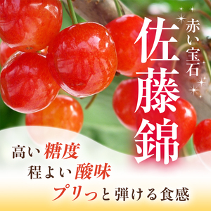 [先行受付] さくらんぼ  佐藤錦 さくらんぼ Lサイズ以上 300g（300g×1パック） 化粧箱入  サクランボ チェリー フルーツ 果物 果物類 ギフト 贈答品 北海道 仁木町 仁木 [小林信幸]