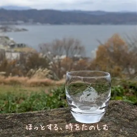 諏訪湖グラス「御神渡り」　冷酒グラス1個　 K-18_装飾品・工芸品     雑貨・日用品 グラス・カップ 食器 _【1576257】