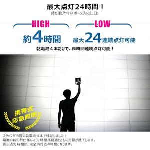 マグネット内蔵 コンパクトLEDライト 乾電池式 ワークライト YC-N3K