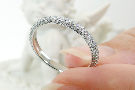 Pt950 ダイヤモンド パヴェ フルエタニティ リング 【0.6ct】 CSR0388-pt SWAV053｜山梨県 昭和町 ジュエリー アクセサリー ギフト プレゼント 贈り物 記念日 誕生日 カジュアル フォーマル オケージョン