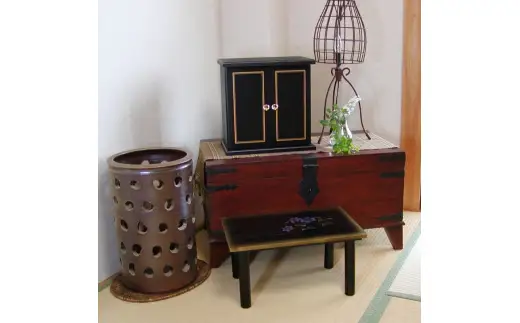 タツクラフト 紀州塗り ミニ仏壇+置き台 セット 鉄仙 小 【Tk246】【ttcf922-butu-sset】