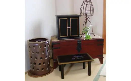 タツクラフト 紀州塗り ミニ仏壇+置き台 セット 鉄仙 大 【Tk247】【ttcf922-butu-lset】