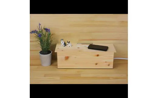 タツクラフト ひのき張り ケーブルBOX L 【Tk278】【ttcf088】