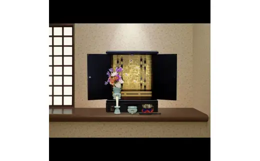 タツクラフト 紀州塗り ミニ仏壇 小 鉄黒 【Tk280】【ttcf922-butu-sbk】