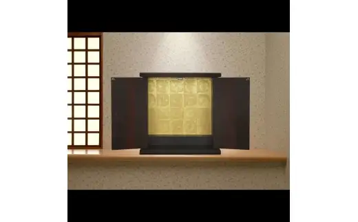 タツクラフト 紀州塗り ミニ仏壇 大 黒柿 木目 【Tk283】【ttcf922-butu-lwd】