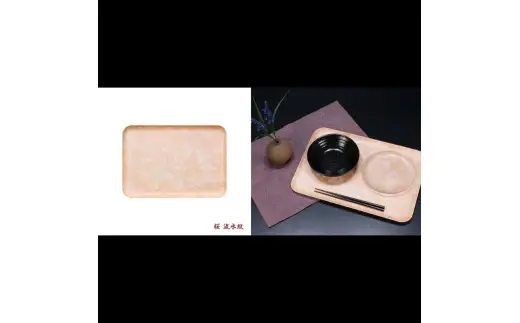 タツクラフト 友禅和紙トレー M 33cm 2枚セット 桜 流水紋 【Tk304】【ttcf922-yum-2】