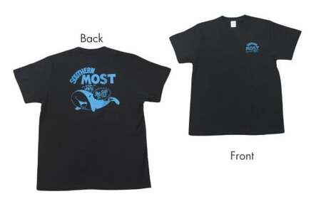 くじらとイルカのペアTシャツ(Lサイズ　黒・紺セット)【hok146】