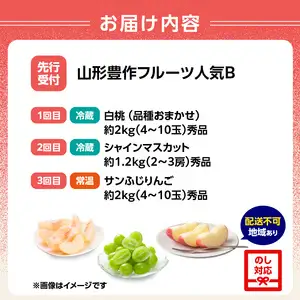≪先行受付≫ 【2026度年発送】山形豊作フルーツ人気Ｂ【定期便全3回】 060-T03
