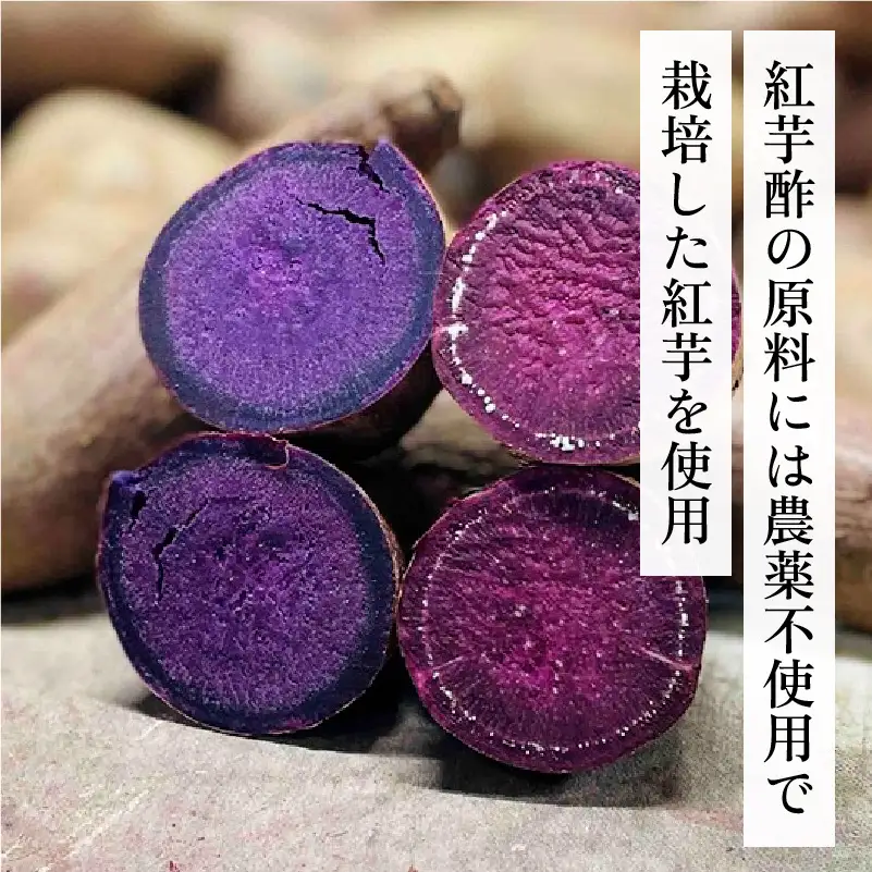 【約6か月分】紅芋酢 500ml 6本セット アントシアニンが入った飲むお酢｜飯尾醸造 富士酢 ポリフェノール 国産 健康ドリンク 美容 酢漬け ドレッシング