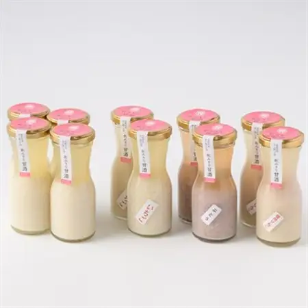 飲みきり甘酒4種類　プレーン4本と信州りんご・ぶどう・いちご各2本(130ml×計10本)_酒・アルコール 甘酒  _【1576484】