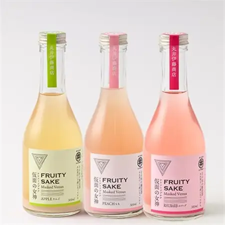 仮面の女神 クラフトドブロク りんご・もも・ルバーブ(300ml×各1本)　信州味噌の丸井伊藤商店_酒・アルコール   _【1576513】