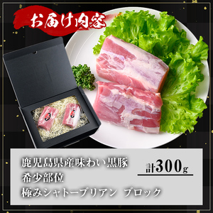 かごしま 味わい 黒豚 希少部位 極み シャトーブリアン(300g)【KNOT】 A619