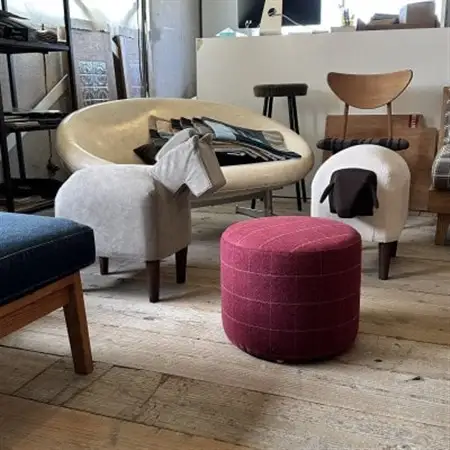 Column Stool S(コラムスツール)リボン エンジ【SWOF】_雑貨・日用品 椅子・チェア・ソファ 家具・インテリア _【1580509】