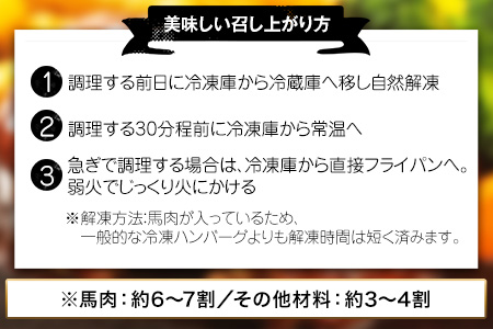 馬肉入り手作りハンバーグ(約150g×9個)　肉の宮本《45日以内に出荷予定(土日祝除く)》