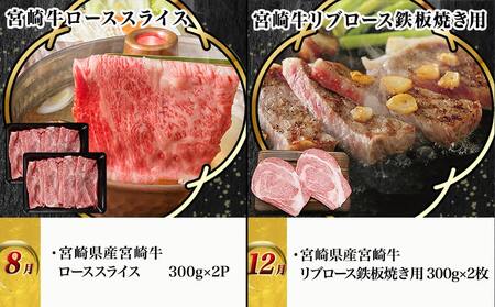 宮崎牛&黒豚 まるゆうバラエティ定期便(12ヶ月)_TAC12-N401_(都城市) 国産 宮崎牛 黒毛和牛 ローススライス サーロインステーキ 切り落とし 霜降り 赤身 黒豚 しゃぶしゃぶ 定期便 牛肉 豚肉 TAC12-N401 宮崎県都城市