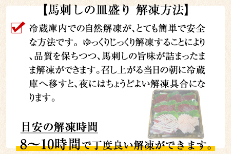 馬刺しの皿盛り(スライス)640g【熊本肥育】 赤身400g/フタエゴ120g/コーネ120g(タレ5ml×6袋) 《30日以内に出荷予定(土日祝除く)》