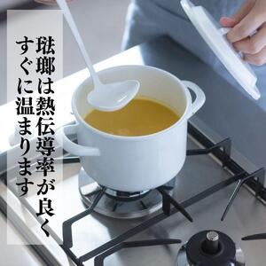 にちにち道具 キャセロール 琺瑯でできた 蓋付きの両手鍋 14cm 00207405