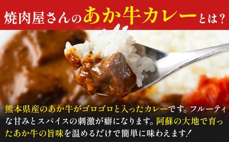焼肉屋さんのあか牛カレー 600g (200g×3食) 白水乃蔵《30日以内に出荷予定(土日祝除く)》 あかうし 赤牛 あか牛 牛 カレー 南阿蘇村 肉