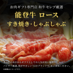 肉【和牛セレブ】能登牛 牛ロース すき焼き・しゃぶしゃぶ 500g（200g+300g） ロース 黒毛和牛 霜降り ギフト 石川県 能美市
