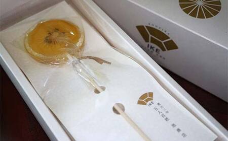 こんぴら池商店【フルーツ飴菓子】フルーツ飴 4枚（棒あり） 瀬戸内レモン さぬきゴールド たまみ グリーンキウイ みかん 伝統 あめ 飴 おやつ おみやげ ギフト フルーツ 香川県 F5J-493