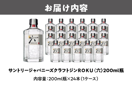 ジャパニーズクラフトジン ROKU (六) 200ml×24本 クラフトジン_OS002-0009