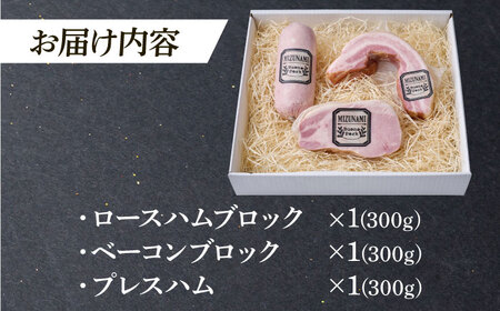 ハム・ベーコン ブロック 瑞浪ボーノポーク 工房長厳選！プレミアムセット 900g (冷凍) 瑞浪市 / きなぁた瑞浪 詰め合わせ ギフト [AZCI010]