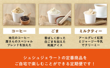 【3回定期便】シュシュ 定番ジェラート6個セット / アイス アイスクリーム ジェラート スイーツ /  大村市 / おおむら夢ファームシュシュ [ACAA406]
