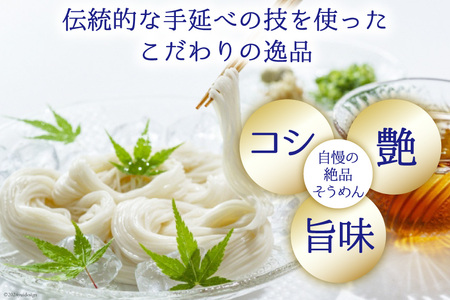 AI195 島原手延べ素麺 セット 素麺 5束×3袋 麺つゆ 300ml 湧水 500ml×3本 [長崎県 島原市]