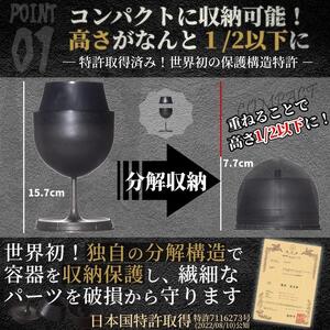 【横浜市】アウトドアワイングラス　筒居　ペア/２個入 ALX0002