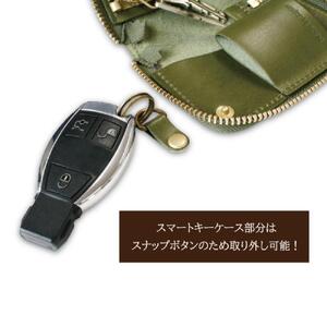 マルチスマートキーケース　カーキ