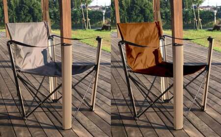 【グレー】 国内 生産 フォールディング チェア（アウトドア モデル） グレー  | zill DESIGN 椅子 イス チェア 折りたたみ 収納 コンパクト アウトドア キャンプ