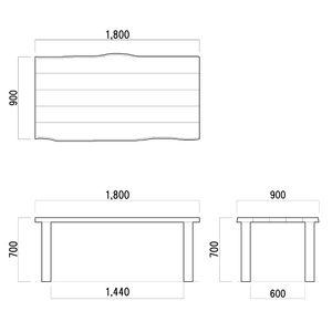 【八木沢木工】NEN dining table (ネンダイニングテーブル)大（BR-112）