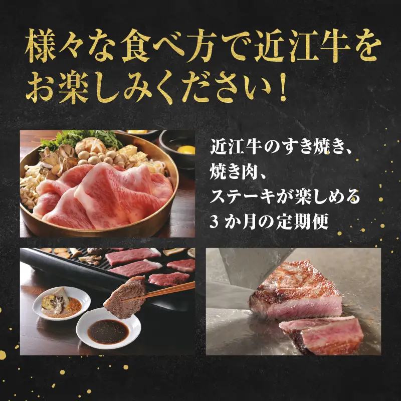 近江牛 定期便 3回 食べ尽くし Aコース / だいきち 大吉畜産